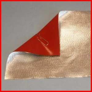 Fiberglass fabric one side aluminized PET one side silicone rubber