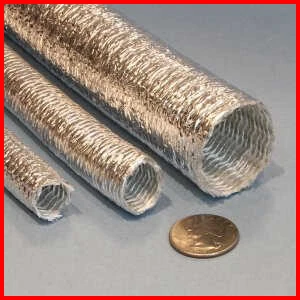 aluminized heat reflecting sleeve convoluted high bulk