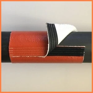 Firesleeve with hook loop closure