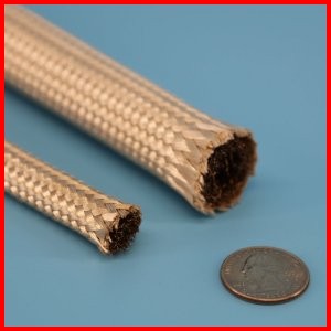Fiberglass Heat Cleaned Rope with Metal Mesh Core High Temperature Heat Resistant