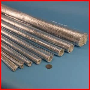 Aluminized heat reflecting split sleeve with adhesive closure