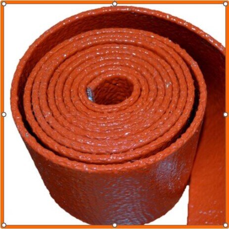 Firesleeve tape silicone rubber 1 side coated knitted tape wire cable hose protection