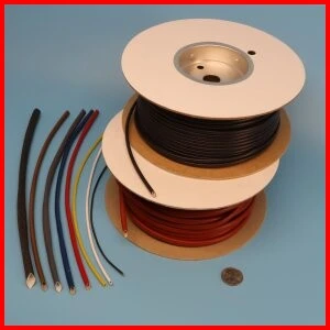 Fiberglass braided sleeve AWG size with acrylic coating