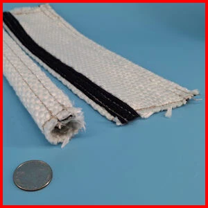 Fiberglass Braided Sleeve Hook Loop Closure insultape