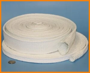 Fiberglass braided sleeve with soft PTFE coating